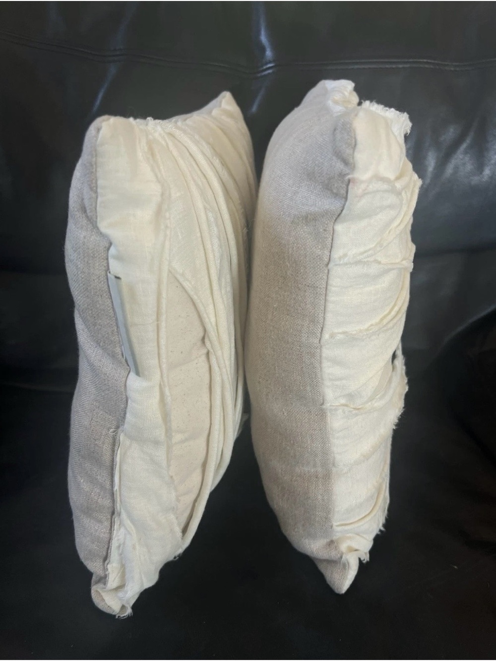 Pottery Barn Halloween Mummy Cream Throw Pillows Set of 2 Vtg - Picture 8 of 11